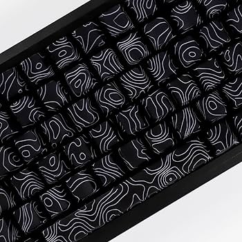 Amazon.com: YMDK Black Contour Line V3 Keycaps Full Set 131